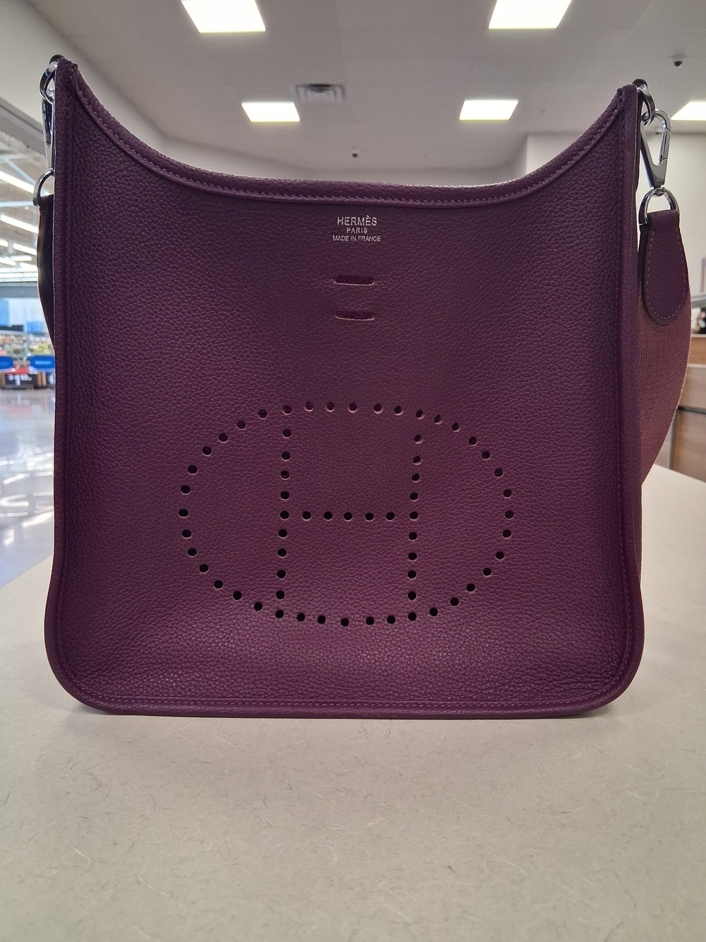 Hermes Purple Evelyne TPM Shoulder Bag